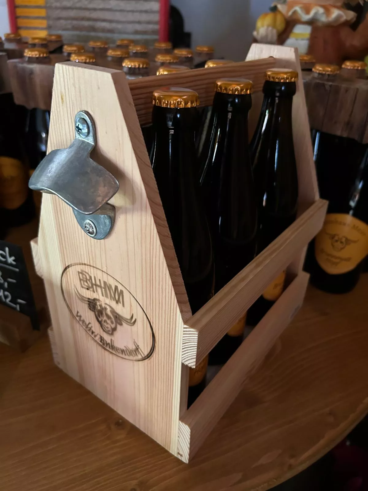 Bier-Geschenenkkiste mit Flaschenöffner